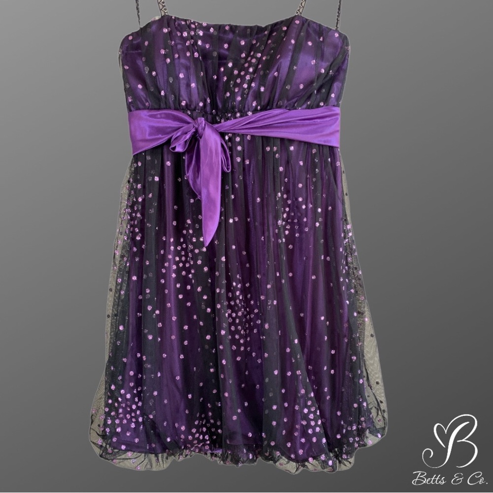 Sparkly Polka-Dot Formal Dress ✨💜